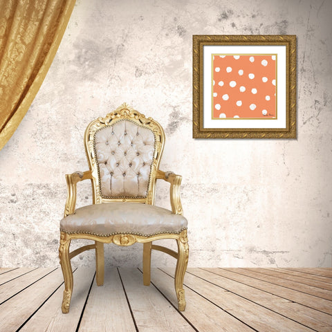 Whale Tale Pattern IID Gold Ornate Wood Framed Art Print with Double Matting by Zaman, Farida