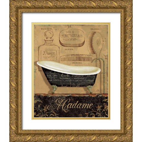 Bain de Madame Gold Ornate Wood Framed Art Print with Double Matting by Brissonnet, Daphne