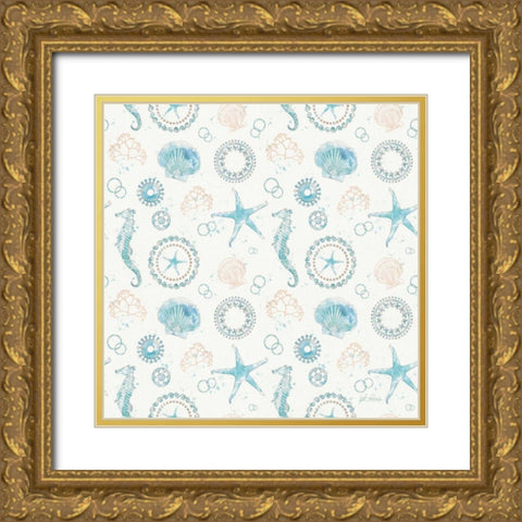 Coastal Splash Step 01C Gold Ornate Wood Framed Art Print with Double Matting by Pertiet, Katie