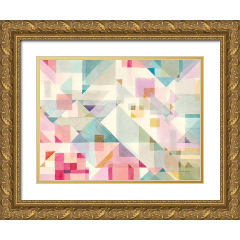 Try Angles I Gold Ornate Wood Framed Art Print with Double Matting by Nai, Danhui