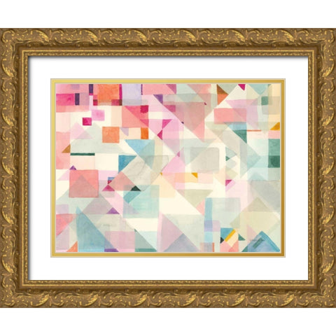 Try Angles II Gold Ornate Wood Framed Art Print with Double Matting by Carly Rae Studio