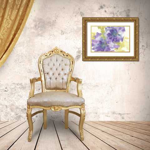Violet and Gray I Gold Ornate Wood Framed Art Print with Double Matting by Paschke, Chris