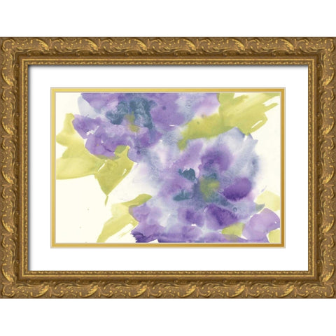 Violet and Gray II Gold Ornate Wood Framed Art Print with Double Matting by Paschke, Chris