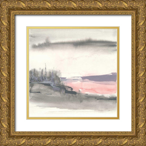 Blush Valley I Gold Ornate Wood Framed Art Print with Double Matting by Paschke, Chris