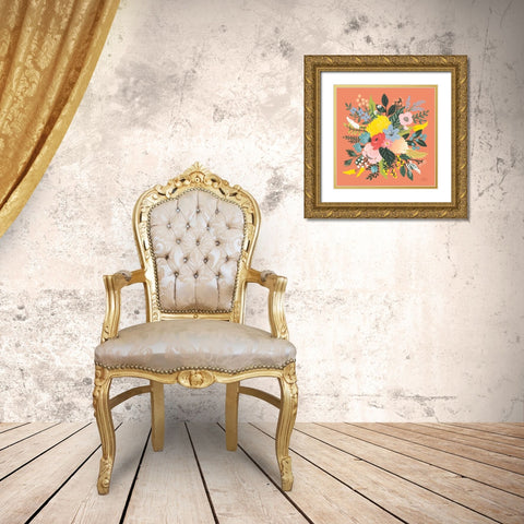 Wild Garden VIII Gold Ornate Wood Framed Art Print with Double Matting by Marshall, Laura