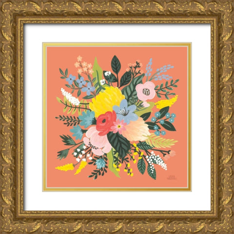 Wild Garden VIII Gold Ornate Wood Framed Art Print with Double Matting by Marshall, Laura