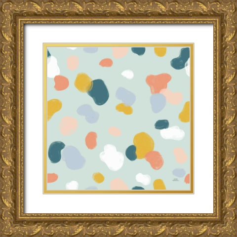 Wild Garden Pattern IXA Gold Ornate Wood Framed Art Print with Double Matting by Marshall, Laura