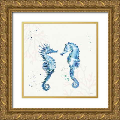 Deep Sea III No Words Gold Ornate Wood Framed Art Print with Double Matting by Tavoletti, Anne
