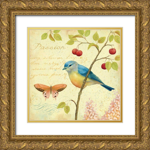 Garden Passion IV Gold Ornate Wood Framed Art Print with Double Matting by Brissonnet, Daphne