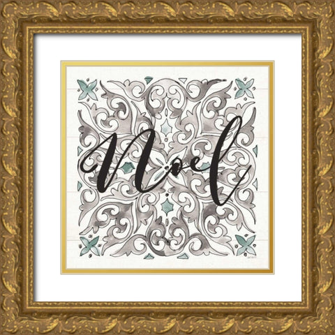 Modern Farmhouse XVI Noel Gold Ornate Wood Framed Art Print with Double Matting by Tavoletti, Anne