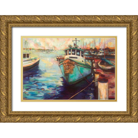 At Fords Gold Ornate Wood Framed Art Print with Double Matting by Vertentes, Jeanette