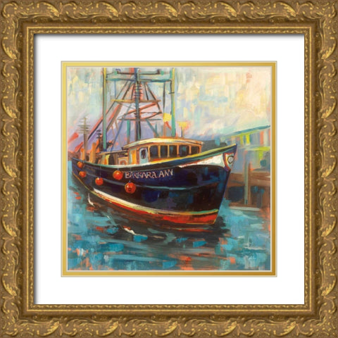 Barbara Ann Gold Ornate Wood Framed Art Print with Double Matting by Vertentes, Jeanette