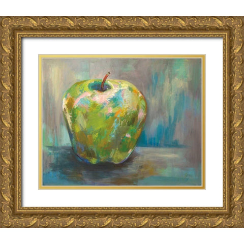 Apple Gold Ornate Wood Framed Art Print with Double Matting by Vertentes, Jeanette