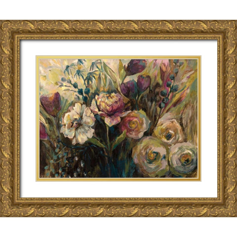 Summer Garden Gold Ornate Wood Framed Art Print with Double Matting by Vertentes, Jeanette