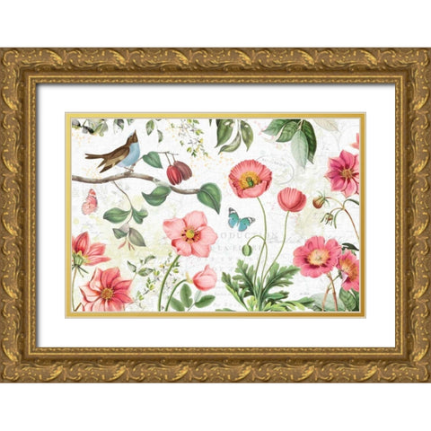 Studio Botanicals I Gold Ornate Wood Framed Art Print with Double Matting by Pertiet, Katie