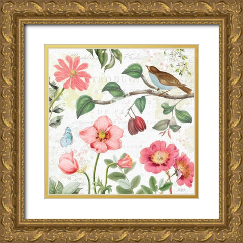 Studio Botanicals III Gold Ornate Wood Framed Art Print with Double Matting by Pertiet, Katie