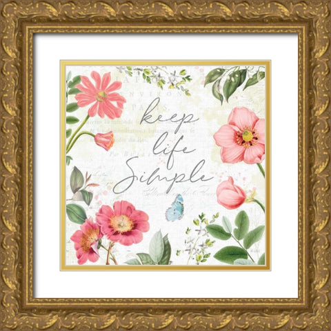 Studio Botanicals IV Gold Ornate Wood Framed Art Print with Double Matting by Pertiet, Katie