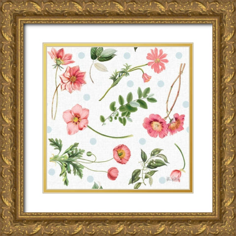 Studio Botanicals Pattern IA Gold Ornate Wood Framed Art Print with Double Matting by Pertiet, Katie