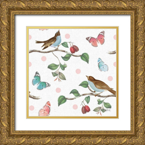 Studio Botanicals Pattern V Gold Ornate Wood Framed Art Print with Double Matting by Pertiet, Katie