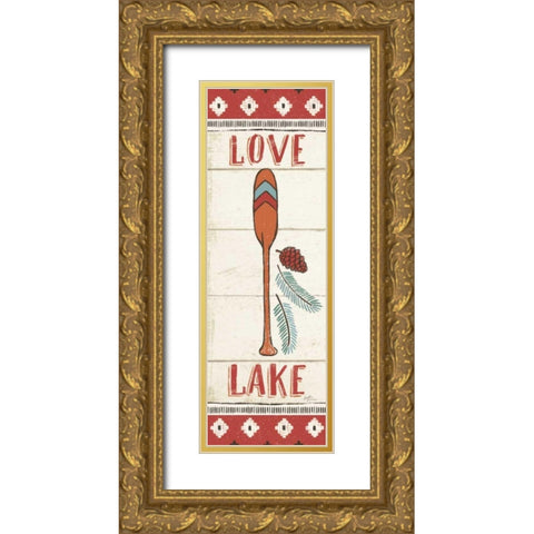 Vintage Lake XII Gold Ornate Wood Framed Art Print with Double Matting by Penner, Janelle