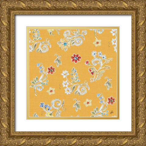 Morning Bloom Pattern IIE Gold Ornate Wood Framed Art Print with Double Matting by Brissonnet, Daphne