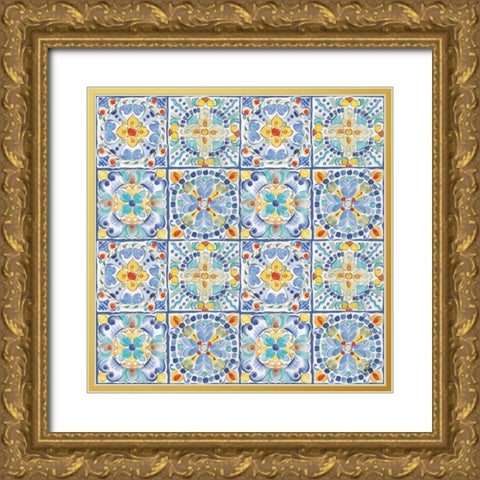 Morning Bloom Pattern IV Gold Ornate Wood Framed Art Print with Double Matting by Brissonnet, Daphne