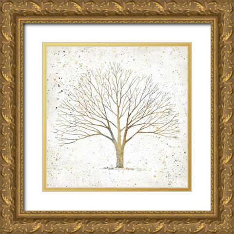 Solitary Tree Gold Gold Ornate Wood Framed Art Print with Double Matting by Tillmon, Avery