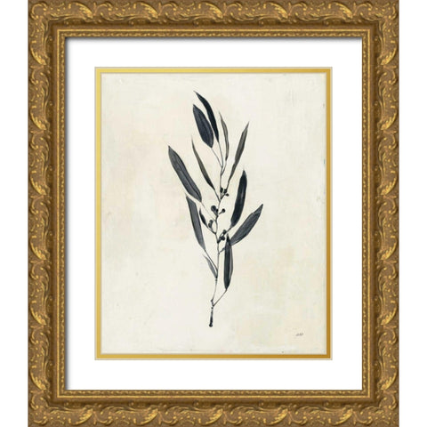 Botanical Study I Gold Ornate Wood Framed Art Print with Double Matting by Purinton, Julia