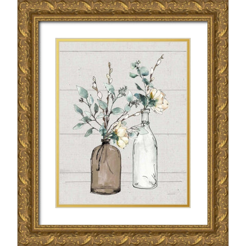 Modern Farmhouse II Shiplap Gold Ornate Wood Framed Art Print with Double Matting by Tavoletti, Anne