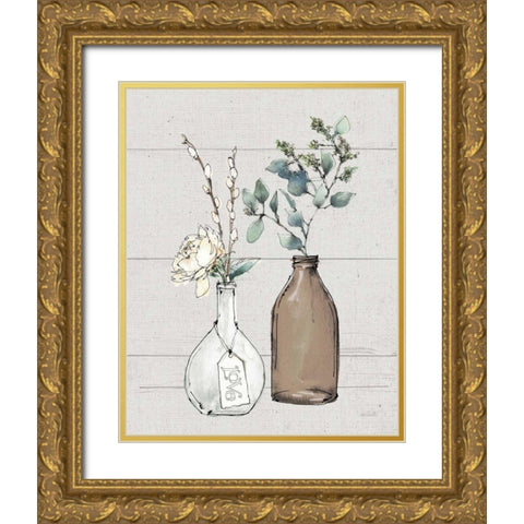 Modern Farmhouse III Shiplap Gold Ornate Wood Framed Art Print with Double Matting by Tavoletti, Anne