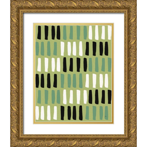 Shamrock Shades Step 03B Black Gold Ornate Wood Framed Art Print with Double Matting by Aiken, Jess