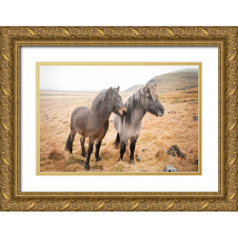 Bjarni and Imir I Gold Ornate Wood Framed Art Print with Double Matting by Marshall, Laura