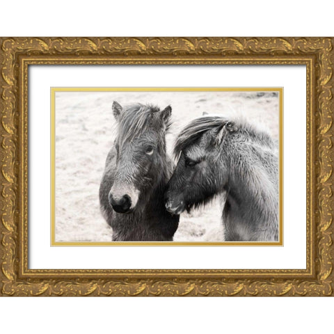 Bjarni and Imir II BW Gold Ornate Wood Framed Art Print with Double Matting by Marshall, Laura