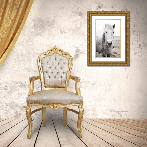 Heida I BW Gold Ornate Wood Framed Art Print with Double Matting by Marshall, Laura