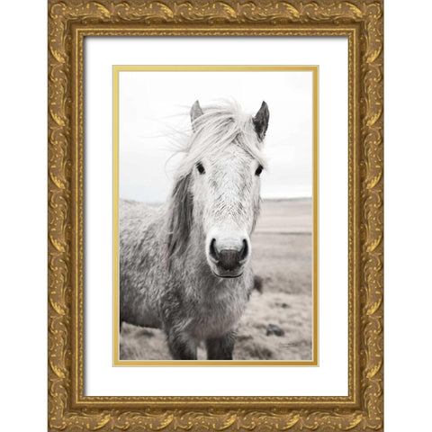 Heida I BW Gold Ornate Wood Framed Art Print with Double Matting by Marshall, Laura