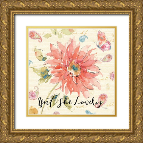 Happy Gypsy II Lovely Gold Ornate Wood Framed Art Print with Double Matting by Pela