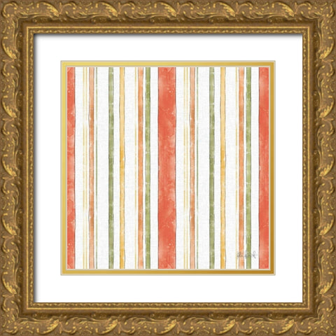 Orchard Harvest Pattern III Gold Ornate Wood Framed Art Print with Double Matting by Pertiet, Katie