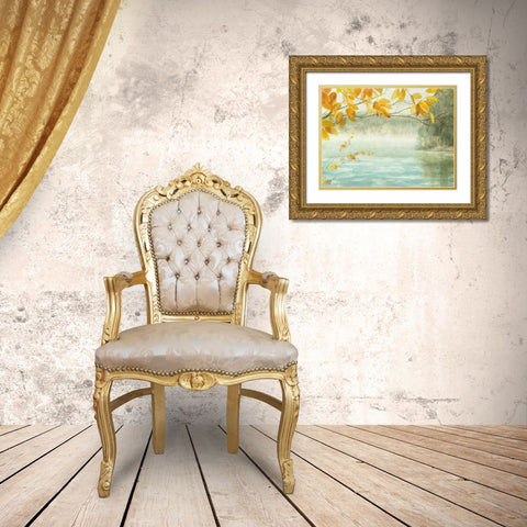 View from the Shore Gold Ornate Wood Framed Art Print with Double Matting by Nai, Danhui