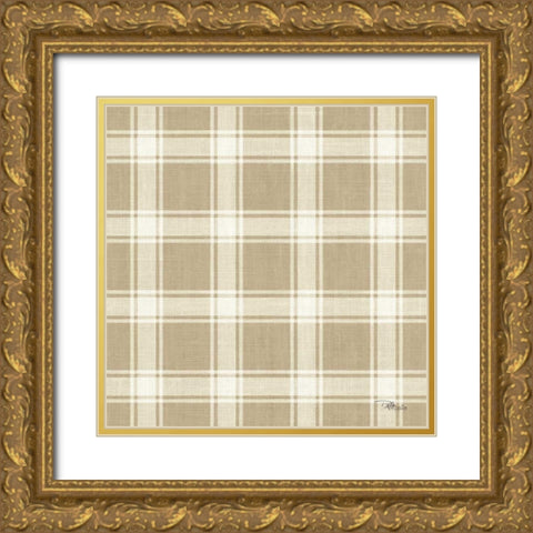 Paris Farmhouse Pattern IIE Gold Ornate Wood Framed Art Print with Double Matting by Pela Studio