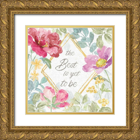 Springtime Bloom IV Gold Ornate Wood Framed Art Print with Double Matting by Grove, Beth