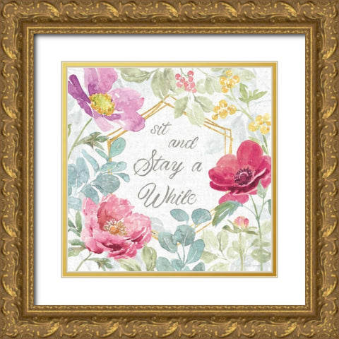 Springtime Bloom VII Gold Ornate Wood Framed Art Print with Double Matting by Grove, Beth