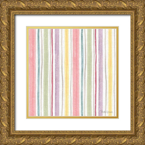 Springtime Bloom Pattern II Gold Ornate Wood Framed Art Print with Double Matting by Grove, Beth