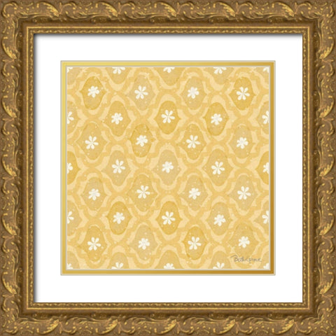 Springtime Bloom Pattern IVE Gold Ornate Wood Framed Art Print with Double Matting by Grove, Beth