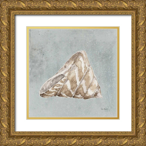 Sand and Seashells IV Left Gold Ornate Wood Framed Art Print with Double Matting by Audit, Lisa