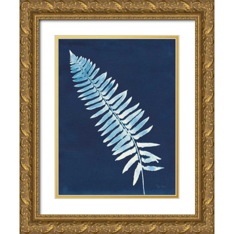 Nature By The Lake - Ferns IV Gold Ornate Wood Framed Art Print with Double Matting by Rhue, Piper