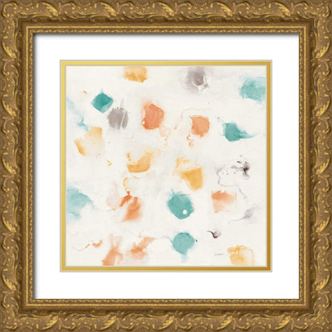 Sunflower Nougat I Gold Ornate Wood Framed Art Print with Double Matting by Schick, Mike