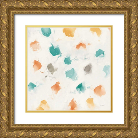 Sunflower Nougat II Gold Ornate Wood Framed Art Print with Double Matting by Schick, Mike