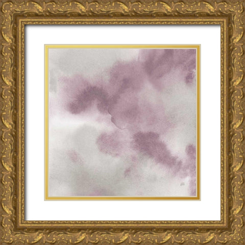 Mauve Indigo Flow I Gold Ornate Wood Framed Art Print with Double Matting by Paschke, Chris