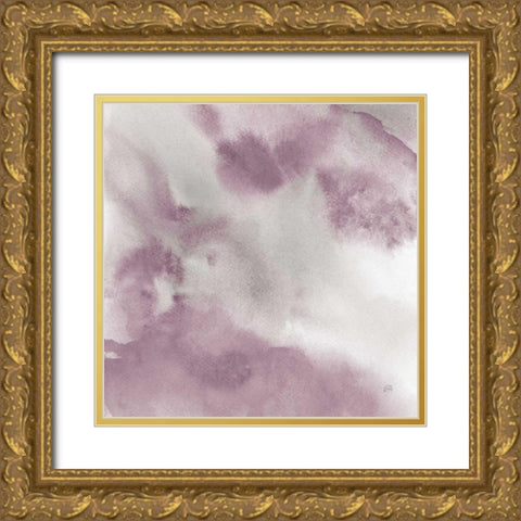 Mauve Indigo Flow II Gold Ornate Wood Framed Art Print with Double Matting by Paschke, Chris