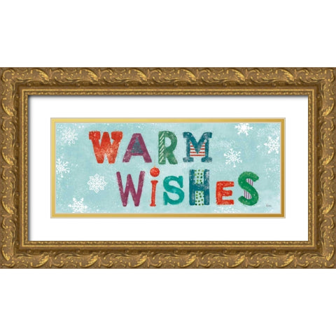 Festive Forest IV Gold Ornate Wood Framed Art Print with Double Matting by Charron, Veronique